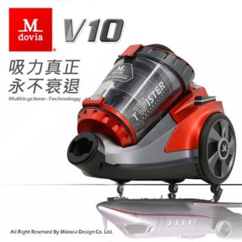 Mdovia 最新第十六代Dual V10雙層雙錐 吸力永不衰退吸塵器 紅