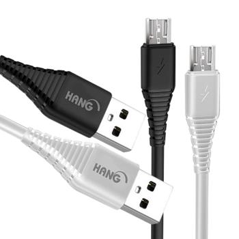 HANG Micro USB QC3.0 QC4.0 耐彎折 3A閃飛快速閃充傳輸充電線-150cm