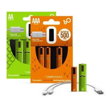 超能電池 電池四入組 3號/4號可選 USB充電電池 AA電池(超強續電)
