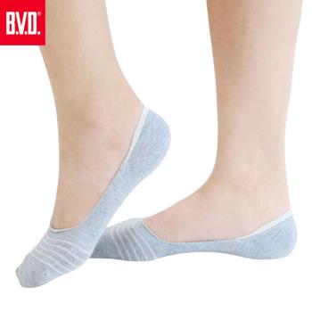 【BVD】簡約條紋休閒女襪套4雙組(B248襪子-隱形襪)