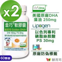 【赫而司】金巧軟膠囊(DHA+PS升級版藻油)(60顆*2罐/組)