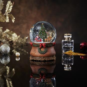 【JARLL讚爾藝術】~聖誕雪中奇緣 聖誕 水晶球音樂盒(GG54062) 聖誕節 交換禮物