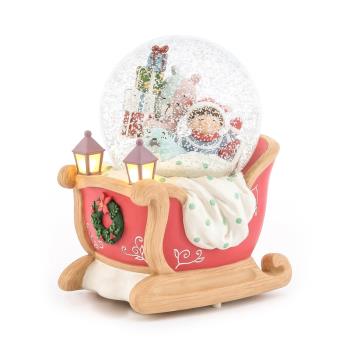 【JARLL讚爾藝術】~萌趣搗蛋熊的聖誕Party 聖誕 水晶球音樂盒(KC2001) 聖誕節 (預購)