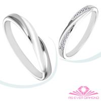 【AS EVER DIAMOND】結婚對戒 0.10克拉鑽戒 甜甜蜜蜜款