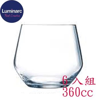 【法國Luminarc樂美雅】羅亞威士忌杯360cc-6入組