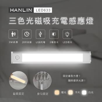 HANLIN-LED633 三色調光磁吸充電感應燈