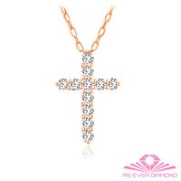 【AS EVER DIAMOND】日本進口0.10克拉鑽石套鍊 愛的祈禱系列 十字架項鍊 N2