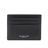 MICHAEL KORS Harrison皮革6卡名片/卡片夾(黑色) 36U9LHRD1L BLACK