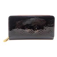 【Louis Vuitton】展示品 漆皮寬版拉鍊長夾 (M90416-酒紅)