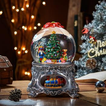 【JARLL讚爾藝術】~平安夜的祝福 聖誕 水晶球音樂盒(GG56055) 聖誕節 交換禮物 (現貨+預購)