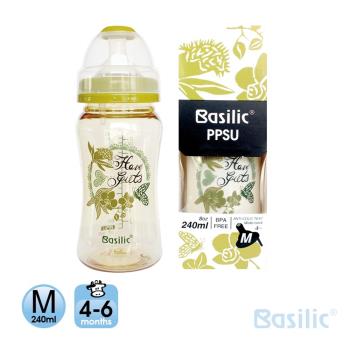 貝喜力克防脹氣PPSU寬口大奶瓶240ml-M 