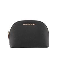 MICHAEL KORS 防刮皮革金字化妝包(黑色) 35T8GTVU3L BLACK