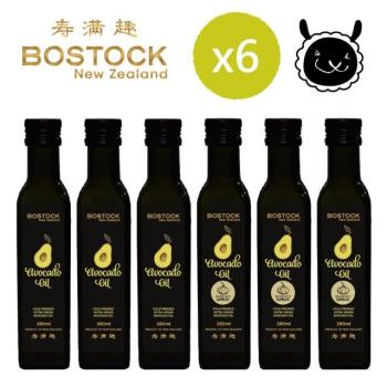 【壽滿趣-Bostock】頂級冷壓初榨酪梨油x3/蒜香風味酪梨油x3(250ml x6)
