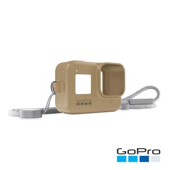 【GoPro】HERO8 Black專用矽膠護套+繫繩-飛沙棕AJSST-006(公司貨)