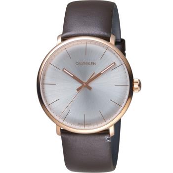 Calvin Klein ck巔峰系列復刻版時尚腕錶(K8M216G6)白x玫瑰金色/40mm