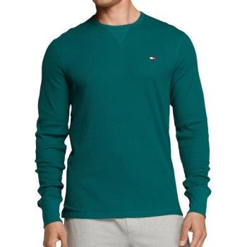 Tommy Hilfiger 2019男時尚針織保暖綠色圓領長袖內衣