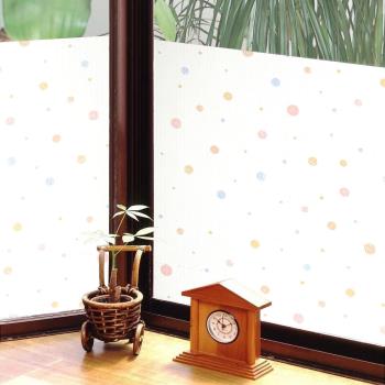 日本MEIWA節能抗UV靜電窗貼 (和風彩球) 92x100公分