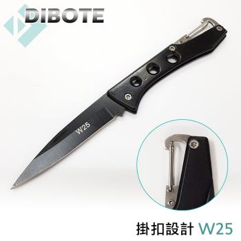 迪伯特DIBOTE 高硬度戰術型口袋折疊刀(黑色帶扣環) #W25