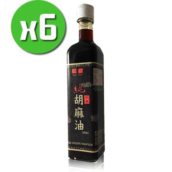 松鼎正宗北港 純黑麻油x6瓶(500ml/瓶)