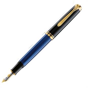 Pelikan 德國百利金 Ｍ800 18k 鋼筆 -藍桿金夾