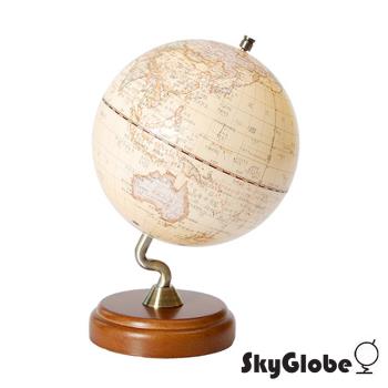 SkyGlobe 10吋仿古木質底座立體地球儀