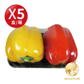 盛花園蔬果 嘉義新港彩色甜椒300g x5盒(生食沙拉)