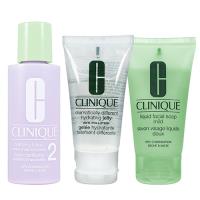CLINIQUE 倩碧 三步驟溫和潔膚水(#2)(60ml)+平衡修護奇蹟凝露(30ml)+三步驟洗面膠(溫和型)(30ml)
