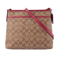 COACH PVC LOGO斜背包(薄款)(紅色) F29210 SVPK1