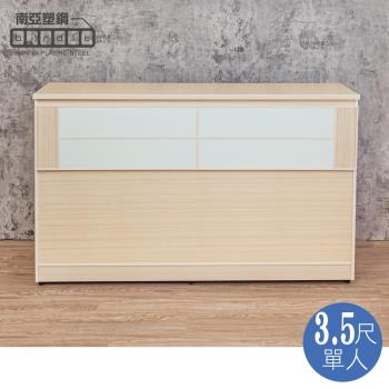 Birdie南亞塑鋼-3.5尺單人塑鋼床頭箱(白橡色+白色)