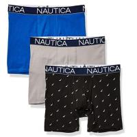 NAUTICA 2020男時尚彈力藍灰黑四角修飾內著混搭3件組