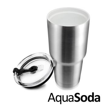 【美國AquaSoda】304不鏽鋼陶瓷雙層保溫保冰杯900ml