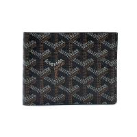 【GOYARD】滿版Logo帆布摺疊8卡短夾(黑)
