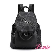 【Lemio】學院風牛津布三用百變包(性格黑)
