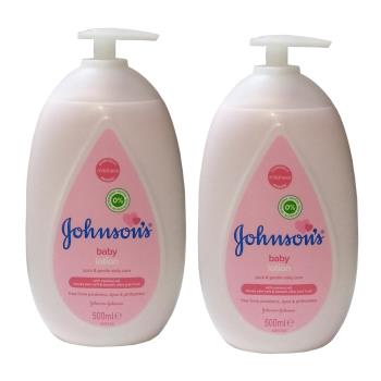 進口Johnsons潤膚乳液-粉色baby-500ml-二入組