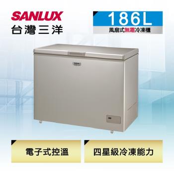 SANLUX台灣三洋 186公升上掀式臥式無霜冷凍櫃 SCF-186GF
