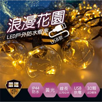 【JP嚴選-捷仕特】買一送一新款USB浪漫花園LED戶外防水燈串(送50cm隨手貼)