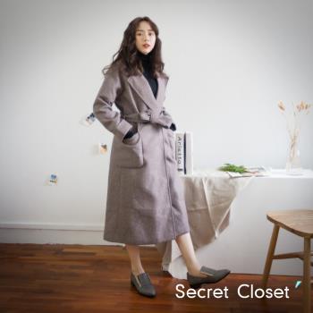 Secret Closet-雙面毛呢修身長版外套