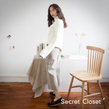 Secret Closet-純色套頭高領針織毛衣