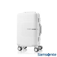 Samsonite新秀麗 20吋Tri-Tech摩登PC鋁框減震輪TSA海關鎖登機箱(霧白)-GN4*65001