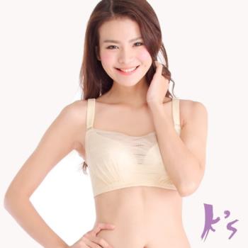 【K’s 凱恩絲】專利蠶絲機能微透性感網紗內衣mo7款A-E胸罩 (膚色)
