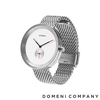 【DOMENI COMPANY】經典系列不鏽鋼單眼男錶(尊爵白錶盤/銀/SSM01)