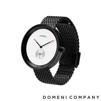 【DOMENI COMPANY】經典系列不鏽鋼單眼男錶(尊爵白錶盤/黑/BLM01)