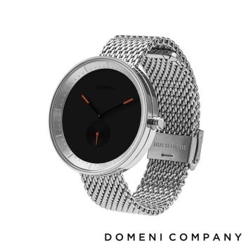 【DOMENI COMPANY】經典系列不鏽鋼單眼男錶(紳士黑錶盤/銀/SSM02)