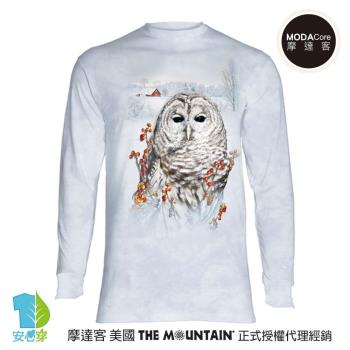 摩達客-美國進口The Mountain 秋之貓頭鷹 純棉長袖T恤
