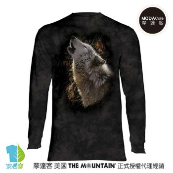 摩達客-美國進口The Mountain 秋狼之歌 純棉長袖T恤