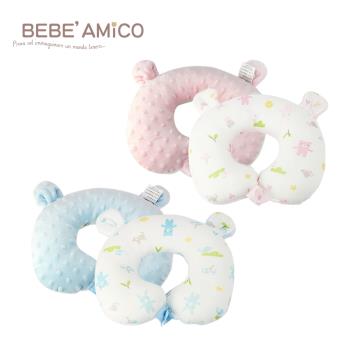 Bebe Amico-動物日記-貝貝豆雙面造型頸枕-2色