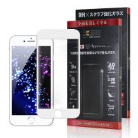 X mart for iPhone 8 Plus/7 Plus 5.5吋 熱彎2.9D亮面滿版玻璃貼-白