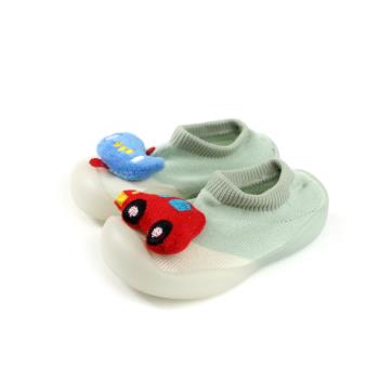 兒童鞋 懶人鞋 襪鞋 草綠色 汽車和飛機 小童 2012 no022 11.5~13.5cm