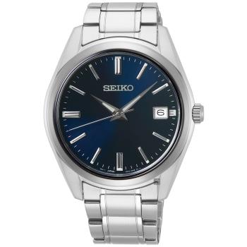 SEIKO 精工 CS 時尚石英手錶-藍x銀/39mm 6N52-00A0B(SUR309P1)