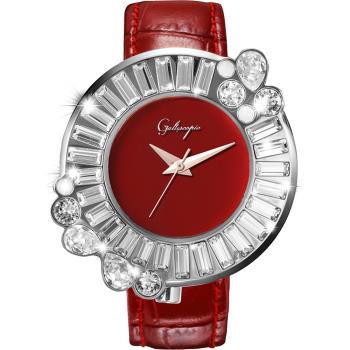 Galtiscopio迦堤閃轉浪漫系列幾何手錶-紅/36mmSRSS001RLS